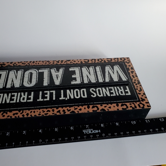 Wine Home Decor Box Sign Funny Leopard Print - Picture 4 of 4